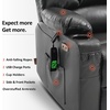 image:imageMCombo Dual Motor Power Lift Recliner Chair for Elderly Massage and Heat Lay Flat Zero Gravity Home Button USB Port Faux Leather 7680 Cream White LargeDark Grey