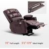 image:imageMCombo Dual Motor Power Lift Recliner Chair for Elderly Massage and Heat Lay Flat Zero Gravity Home Button USB Port Faux Leather 7680 Cream White LargeDark Brown