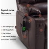image:imageMCombo Dual Motor Power Lift Recliner Chair for Elderly Massage and Heat Lay Flat Zero Gravity Home Button USB Port Faux Leather 7680 Cream White LargeDark Brown