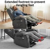image:imageMCombo Dual Motor Power Lift Recliner Chair for Elderly Massage and Heat Lay Flat Zero Gravity Home Button USB Port Faux Leather 7680 Cream White LargeDark Grey