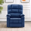 image:imageMCombo Dual Motor Power Lift Recliner Chair for Elderly Massage and Heat Lay Flat Zero Gravity Home Button USB Port Faux Leather 7680 Cream White LargeNavy Blue