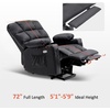 image:imageMCombo Dual Motor Power Lift Recliner Chair for Elderly Massage and Heat Lay Flat Zero Gravity Home Button USB Port Faux Leather 7680 Cream White LargeBlack