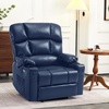 image:imageMCombo Dual Motor Power Lift Recliner Chair for Elderly Massage and Heat Lay Flat Zero Gravity Home Button USB Port Faux Leather 7680 Cream White LargeNavy Blue