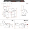 image:imageMCombo Dual Motor Power Lift Recliner Chair for Elderly Massage and Heat Lay Flat Zero Gravity Home Button USB Port Faux Leather 7680 Cream White LargeBlack