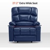 image:imageMCombo Dual Motor Power Lift Recliner Chair for Elderly Massage and Heat Lay Flat Zero Gravity Home Button USB Port Faux Leather 7680 Cream White LargeNavy Blue