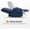 image:imageMCombo Dual Motor Power Lift Recliner Chair for Elderly Massage and Heat Lay Flat Zero Gravity Home Button USB Port Faux Leather 7680 Cream White LargeNavy Blue