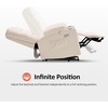 image:imageMCombo Dual Motor Power Lift Recliner Chair for Elderly Massage and Heat Lay Flat Zero Gravity Home Button USB Port Faux Leather 7680 Cream White LargeCream White
