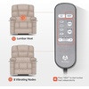 image:imageMCombo Dual Motor Power Lift Recliner Chair for Elderly Massage and Heat Lay Flat Zero Gravity Home Button USB Port Faux Leather 7680 Cream White LargeNavy Blue