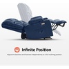 image:imageMCombo Dual Motor Power Lift Recliner Chair for Elderly Massage and Heat Lay Flat Zero Gravity Home Button USB Port Faux Leather 7680 Cream White LargeNavy Blue