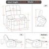 image:imageMCombo Dual Motor Power Lift Recliner Chair for Elderly Massage and Heat Lay Flat Zero Gravity Home Button USB Port Faux Leather 7680 Cream White LargeDark Brown