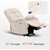 image:imageMCombo Dual Motor Power Lift Recliner Chair for Elderly Massage and Heat Lay Flat Zero Gravity Home Button USB Port Faux Leather 7680 Cream White LargeCream White
