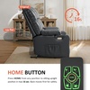 image:imageMCombo Dual Motor Power Lift Recliner Chair for Elderly Massage and Heat Lay Flat Zero Gravity Home Button USB Port Faux Leather 7680 Cream White LargeDark Grey