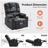 image:imageMCombo Dual Motor Power Lift Recliner Chair for Elderly Massage and Heat Lay Flat Zero Gravity Home Button USB Port Faux Leather 7680 Cream White LargeBlack