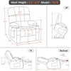 image:imageMCombo Dual Motor Power Lift Recliner Chair for Elderly Massage and Heat Lay Flat Zero Gravity Home Button USB Port Faux Leather 7680 Cream White LargeBlack