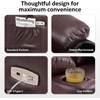 image:imageMCombo Dual Motor Power Lift Recliner Chair for Elderly Massage and Heat Lay Flat Zero Gravity Home Button USB Port Faux Leather 7680 Cream White LargeDark Brown