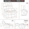 image:imageMCombo Dual Motor Power Lift Recliner Chair for Elderly Massage and Heat Lay Flat Zero Gravity Home Button USB Port Faux Leather 7680 Cream White LargeLight Brown