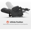 image:imageMCombo Oversized Dual Motor Power Lift Recliner Chair for Elderly R7891  Heat and Massage Zero Gravity Lift Chair Infinite Position Lay Flat USB Ports Big amp Tall Fabric LargeWide BurgundyDark Gray