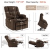 image:imageMCombo Oversized Dual Motor Power Lift Recliner Chair for Elderly R7891  Heat and Massage Zero Gravity Lift Chair Infinite Position Lay Flat USB Ports Big amp Tall Fabric LargeWide BurgundyCoffee