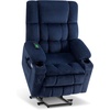 image:imageMCombo Oversized Dual Motor Power Lift Recliner Chair for Elderly R7891  Heat and Massage Zero Gravity Lift Chair Infinite Position Lay Flat USB Ports Big amp Tall Fabric LargeWide BurgundyNavy Blue