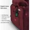 image:imageMCombo Oversized Dual Motor Power Lift Recliner Chair for Elderly R7891  Heat and Massage Zero Gravity Lift Chair Infinite Position Lay Flat USB Ports Big amp Tall Fabric LargeWide BurgundyBurgundy