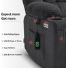 image:imageMCombo Oversized Dual Motor Power Lift Recliner Chair for Elderly R7891  Heat and Massage Zero Gravity Lift Chair Infinite Position Lay Flat USB Ports Big amp Tall Fabric LargeWide BurgundyDark Gray
