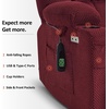 image:imageMCombo Oversized Dual Motor Power Lift Recliner Chair for Elderly R7891  Heat and Massage Zero Gravity Lift Chair Infinite Position Lay Flat USB Ports Big amp Tall Fabric LargeWide BurgundyBurgundy