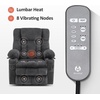 image:imageMCombo Oversized Dual Motor Power Lift Recliner Chair for Elderly R7891  Heat and Massage Zero Gravity Lift Chair Infinite Position Lay Flat USB Ports Big amp Tall Fabric LargeWide BurgundyDark Gray
