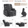 image:imageMCombo Oversized Dual Motor Power Lift Recliner Chair for Elderly R7891  Heat and Massage Zero Gravity Lift Chair Infinite Position Lay Flat USB Ports Big amp Tall Fabric LargeWide BurgundyDark Gray