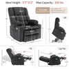 image:imageMCombo Oversized Dual Motor Power Lift Recliner Chair for Elderly R7891  Heat and Massage Zero Gravity Lift Chair Infinite Position Lay Flat USB Ports Big amp Tall Fabric LargeWide BurgundyDark Gray