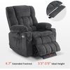 image:imageMCombo Oversized Dual Motor Power Lift Recliner Chair for Elderly R7891  Heat and Massage Zero Gravity Lift Chair Infinite Position Lay Flat USB Ports Big amp Tall Fabric LargeWide BurgundyDark Gray