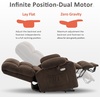 image:imageMCombo Oversized Dual Motor Power Lift Recliner Chair for Elderly R7891  Heat and Massage Zero Gravity Lift Chair Infinite Position Lay Flat USB Ports Big amp Tall Fabric LargeWide BurgundyCoffee