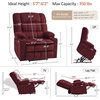 image:imageMCombo Oversized Dual Motor Power Lift Recliner Chair for Elderly R7891  Heat and Massage Zero Gravity Lift Chair Infinite Position Lay Flat USB Ports Big amp Tall Fabric LargeWide BurgundyBurgundy