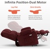 image:imageMCombo Oversized Dual Motor Power Lift Recliner Chair for Elderly R7891  Heat and Massage Zero Gravity Lift Chair Infinite Position Lay Flat USB Ports Big amp Tall Fabric LargeWide BurgundyBurgundy