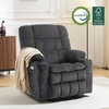 image:imageMCombo Oversized Dual Motor Power Lift Recliner Chair for Elderly R7891  Heat and Massage Zero Gravity Lift Chair Infinite Position Lay Flat USB Ports Big amp Tall Fabric LargeWide BurgundyDark Gray