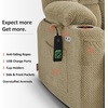 image:imageMCombo Oversized Dual Motor Power Lift Recliner Chair for Elderly R7891  Heat and Massage Zero Gravity Lift Chair Infinite Position Lay Flat USB Ports Big amp Tall Fabric LargeWide BurgundyBeige