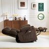 image:imageMCombo Oversized Dual Motor Power Lift Recliner Chair for Elderly R7891  Heat and Massage Zero Gravity Lift Chair Infinite Position Lay Flat USB Ports Big amp Tall Fabric LargeWide BurgundyCoffee