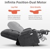 image:imageMCombo Oversized Dual Motor Power Lift Recliner Chair for Elderly R7891  Heat and Massage Zero Gravity Lift Chair Infinite Position Lay Flat USB Ports Big amp Tall Fabric LargeWide BurgundyDark Gray
