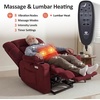 image:imageMCombo Oversized Dual Motor Power Lift Recliner Chair for Elderly R7891  Heat and Massage Zero Gravity Lift Chair Infinite Position Lay Flat USB Ports Big amp Tall Fabric LargeWide BurgundyBurgundy