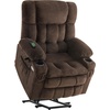 image:imageMCombo Oversized Dual Motor Power Lift Recliner Chair for Elderly R7891  Heat and Massage Zero Gravity Lift Chair Infinite Position Lay Flat USB Ports Big amp Tall Fabric LargeWide BurgundyCoffee