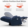 image:imageMCombo Oversized Dual Motor Power Lift Recliner Chair for Elderly R7891  Heat and Massage Zero Gravity Lift Chair Infinite Position Lay Flat USB Ports Big amp Tall Fabric LargeWide BurgundyNavy Blue