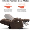 image:imageMCombo Oversized Dual Motor Power Lift Recliner Chair for Elderly R7891  Heat and Massage Zero Gravity Lift Chair Infinite Position Lay Flat USB Ports Big amp Tall Fabric LargeWide BurgundyCoffee