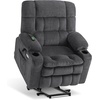 image:imageMCombo Oversized Dual Motor Power Lift Recliner Chair for Elderly R7891  Heat and Massage Zero Gravity Lift Chair Infinite Position Lay Flat USB Ports Big amp Tall Fabric LargeWide BurgundyDark Gray