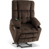 image:imageMCombo Oversized Dual Motor Power Lift Recliner Chair for Elderly R7891  Heat and Massage Zero Gravity Lift Chair Infinite Position Lay Flat USB Ports Big amp Tall Fabric LargeWide BurgundyCoffee