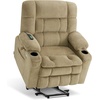 image:imageMCombo Oversized Dual Motor Power Lift Recliner Chair for Elderly R7891  Heat and Massage Zero Gravity Lift Chair Infinite Position Lay Flat USB Ports Big amp Tall Fabric LargeWide BurgundyBeige