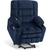 image:imageMCombo Oversized Dual Motor Power Lift Recliner Chair for Elderly R7891  Heat and Massage Zero Gravity Lift Chair Infinite Position Lay Flat USB Ports Big amp Tall Fabric LargeWide BurgundyNavy Blue