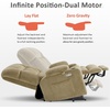 image:imageMCombo Oversized Dual Motor Power Lift Recliner Chair for Elderly R7891  Heat and Massage Zero Gravity Lift Chair Infinite Position Lay Flat USB Ports Big amp Tall Fabric LargeWide BurgundyBeige