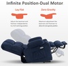 image:imageMCombo Oversized Dual Motor Power Lift Recliner Chair for Elderly R7891  Heat and Massage Zero Gravity Lift Chair Infinite Position Lay Flat USB Ports Big amp Tall Fabric LargeWide BurgundyNavy Blue
