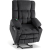 image:imageMCombo Oversized Dual Motor Power Lift Recliner Chair for Elderly R7891  Heat and Massage Zero Gravity Lift Chair Infinite Position Lay Flat USB Ports Big amp Tall Fabric LargeWide BurgundyDark Gray