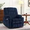 image:imageMCombo Oversized Dual Motor Power Lift Recliner Chair for Elderly R7891  Heat and Massage Zero Gravity Lift Chair Infinite Position Lay Flat USB Ports Big amp Tall Fabric LargeWide BurgundyNavy Blue