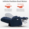 image:imageMCombo Oversized Dual Motor Power Lift Recliner Chair for Elderly R7891  Heat and Massage Zero Gravity Lift Chair Infinite Position Lay Flat USB Ports Big amp Tall Fabric LargeWide BurgundyNavy Blue